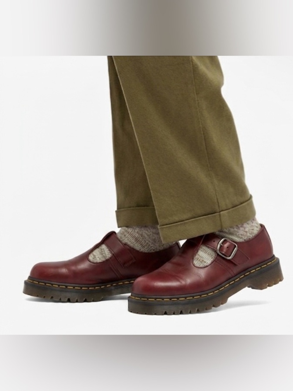 Vintage Big Rig Chunky T-Strap Mary Janes | Oxblood Red
